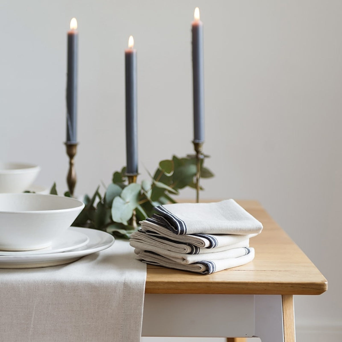Provincial Napkins - Natural / French Navy
